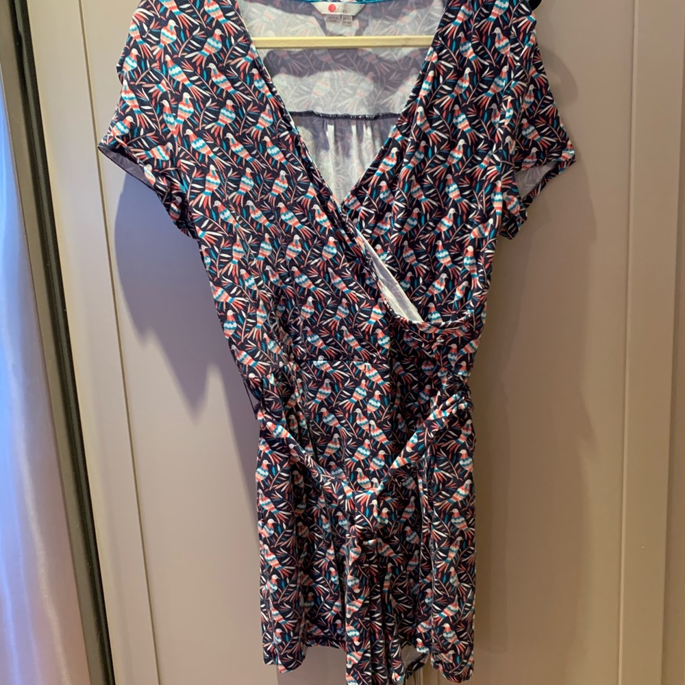 Boden Romper in adorable parrot print